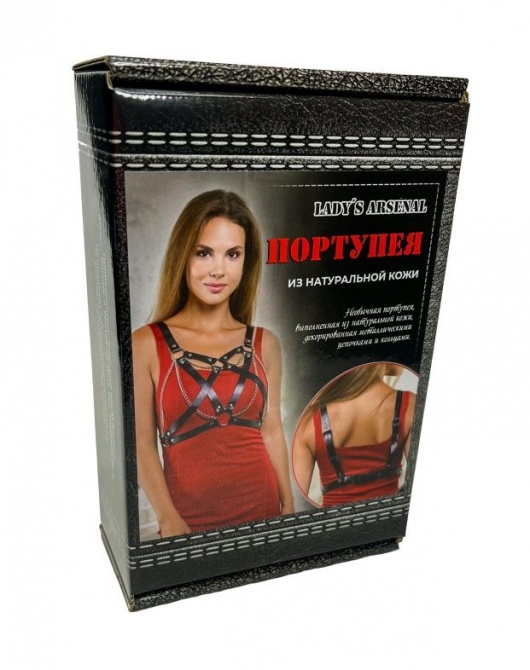 Портупея из натуральной кожи с цепочками - БДСМ Арсенал - купить с доставкой в Абакане