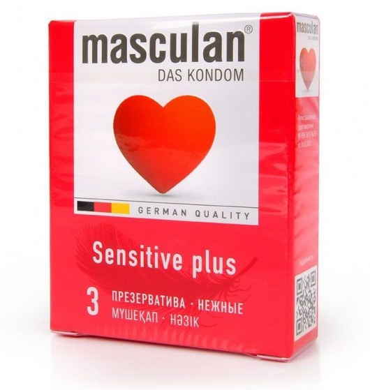 Презервативы Masculan Sensitive plus - 3 шт. - Masculan - купить с доставкой в Абакане