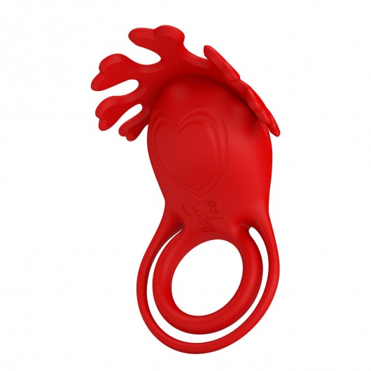 Красное эрекционное кольцо с вибрацией Ruben - Baile - в Абакане купить с доставкой