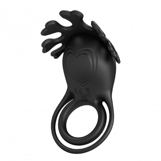 Черное эрекционное кольцо с вибрацией Ruben - Baile - в Абакане купить с доставкой