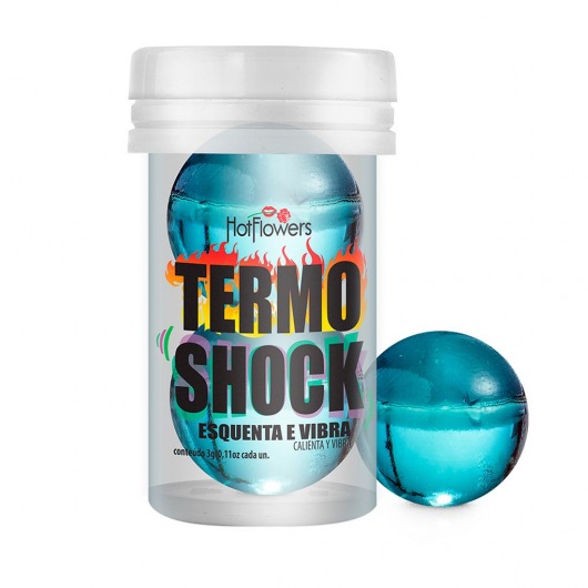 Интимный гель Termo Shock Hot Ball с разогревающе-покалывающим эффектом (2 шарика по 3 гр.) - HotFlowers - купить с доставкой в Абакане