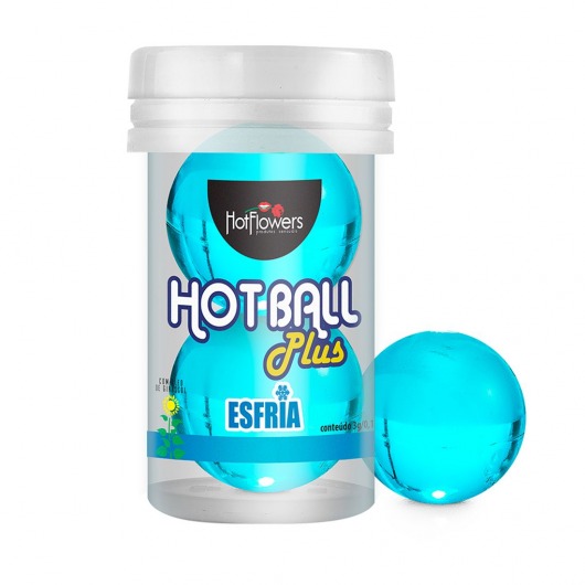Лубрикант на масляной основе Hot Ball Plus с охлаждающим эффектом (2 шарика по 3 гр.) - HotFlowers - купить с доставкой в Абакане