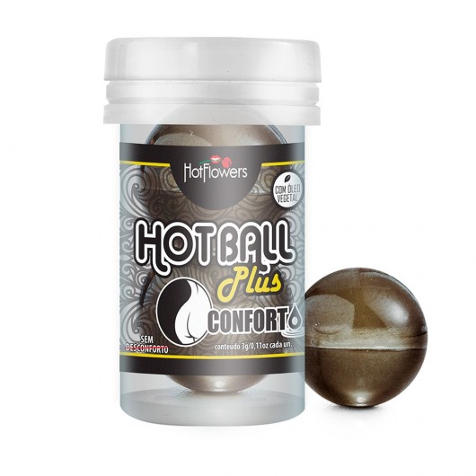 Анальный лубрикант на масляной основе Hot Ball Plus Conforto (2 шарика по 3 гр.) - HotFlowers - купить с доставкой в Абакане