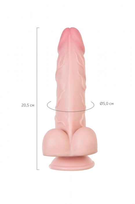 Телесный реалистичный фаллоимитатор My Dainty - 20,5 см. - ToyFa