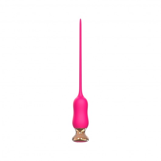 Розовый тонкий стимулятор Nipple Vibrator - 23 см. - I-MOON - купить с доставкой в Абакане