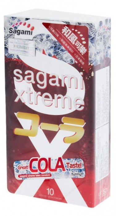 Ароматизированные презервативы Sagami Xtreme COLA - 10 шт. - Sagami - купить с доставкой в Абакане