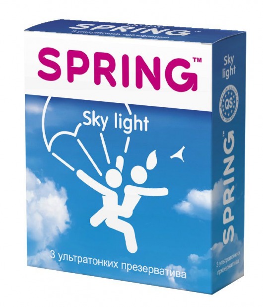 Ультратонкие презервативы SPRING SKY LIGHT - 3 шт. - SPRING - купить с доставкой в Абакане