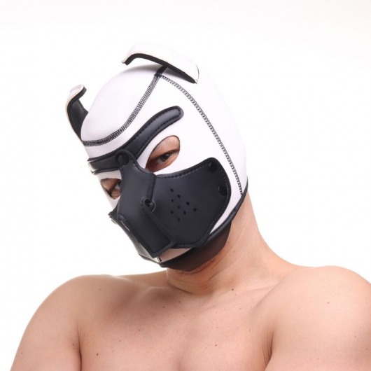 Белая неопреновая БДСМ-маска Puppy Play - Сима-Ленд - купить с доставкой в Абакане