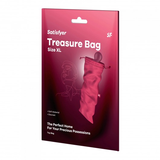 Розовый мешочек для хранения игрушек Treasure Bag XL - Satisfyer - купить с доставкой в Абакане