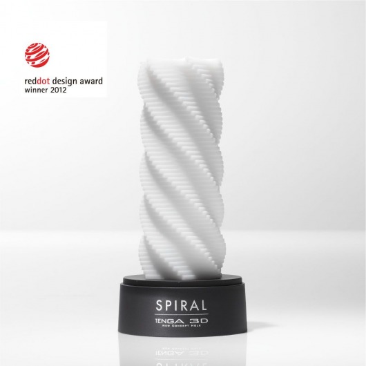 Белый 3D мастурбатор SPIRAL - Tenga - в Абакане купить с доставкой