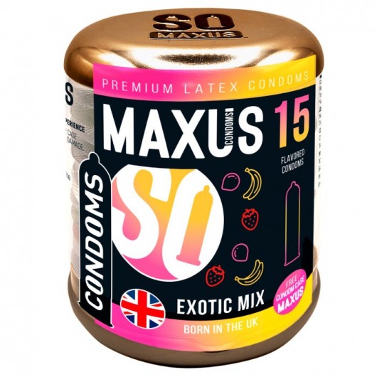 Ароматизированные презервативы Maxus Exotic Mix - 15 шт. - Maxus - купить с доставкой в Абакане