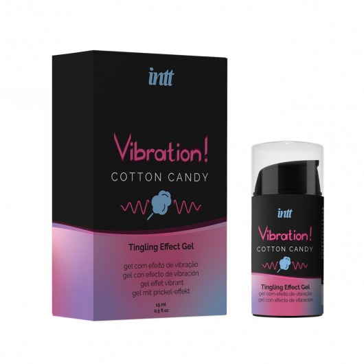 Жидкий вибратор Vibration Cotton Candy с ароматом сахарной ваты - 15 мл. - INTT - купить с доставкой в Абакане