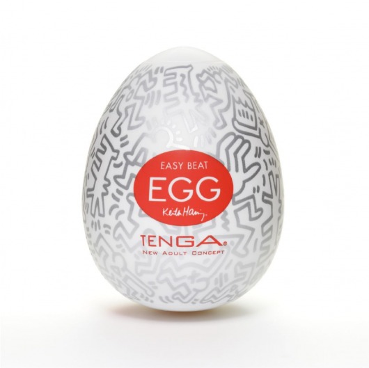 Мастурбатор-яйцо Keith Haring EGG PARTY - Tenga - в Абакане купить с доставкой