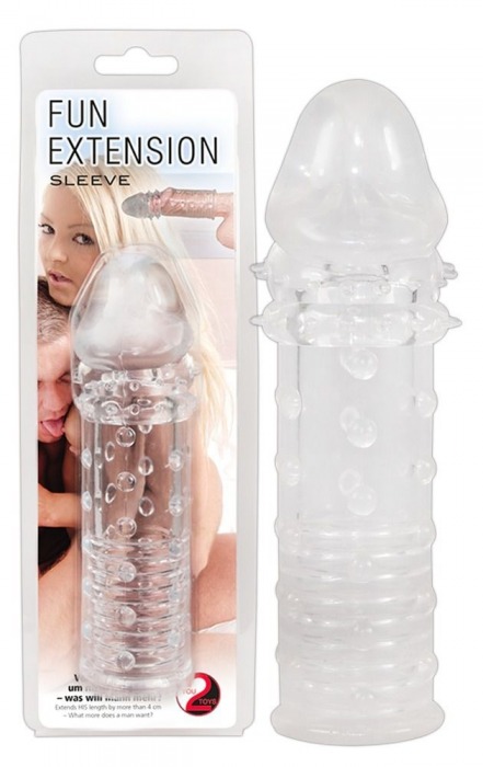 Прозрачная насадка на пенис Fun Extension - 16 см. - Orion - в Абакане купить с доставкой