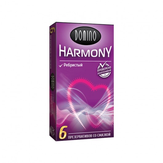 Презервативы с рёбрышками Domino Harmony - 6 шт. - Domino - купить с доставкой в Абакане