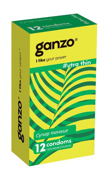 Ультратонкие презервативы Ganzo Ultra thin - 12 шт. - Ganzo - купить с доставкой в Абакане
