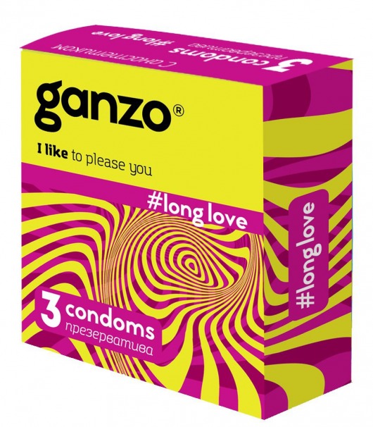 Презервативы с анестетиком для продления удовольствия Ganzo Long Love - 3 шт. - Ganzo - купить с доставкой в Абакане