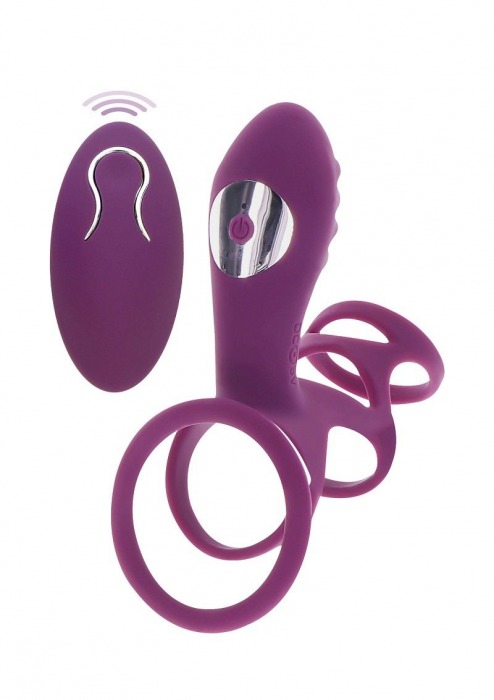 Фиолетовая эрекционная вибронасадка Halo Halo C-Ring Sleeve - Toy Joy - в Абакане купить с доставкой