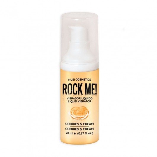 Жидкий вибратор Nuei Rock Me! с ароматом печенья и сливок - 20 мл. - Nuei cosmetics - купить с доставкой в Абакане