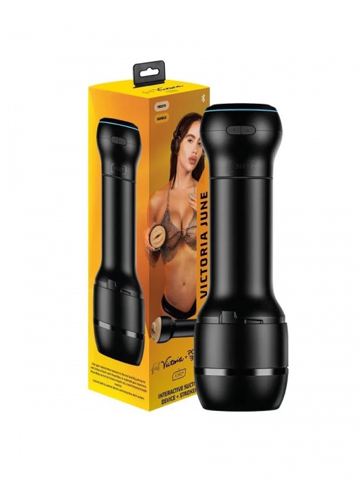 Мастурбатор-ротик с интерактивной насадкой PowerBlow   FeelVictoria Mouth - Kiiroo - в Абакане купить с доставкой