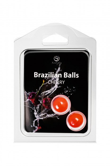 Набор из 2 шариков с массажным маслом Brazilian Balls с ароматом вишни - Secret Play - купить с доставкой в Абакане