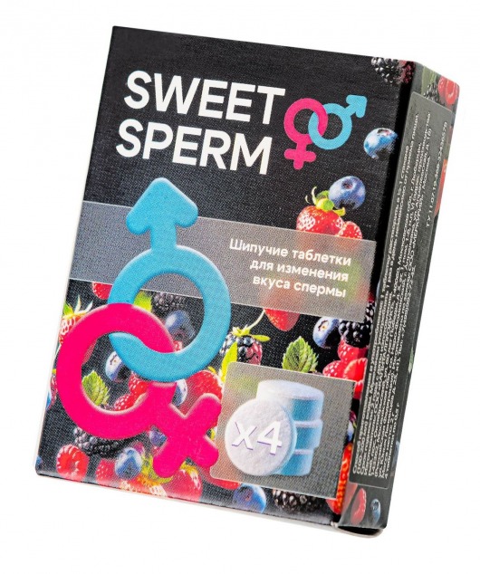 Шипучие таблетки для мужчин Sweet Sperm для изменения вкуса спермы (4 шт. по 0,5 гр.) - Капиталпродукт - купить с доставкой в Абакане