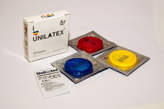 Разноцветные ароматизированные презервативы Unilatex Multifruits - 3 шт. - Unilatex - купить с доставкой в Абакане