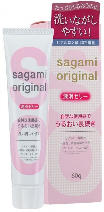 Гель-смазка на водной основе Sagami Original - 60 гр. - Sagami - купить с доставкой в Абакане