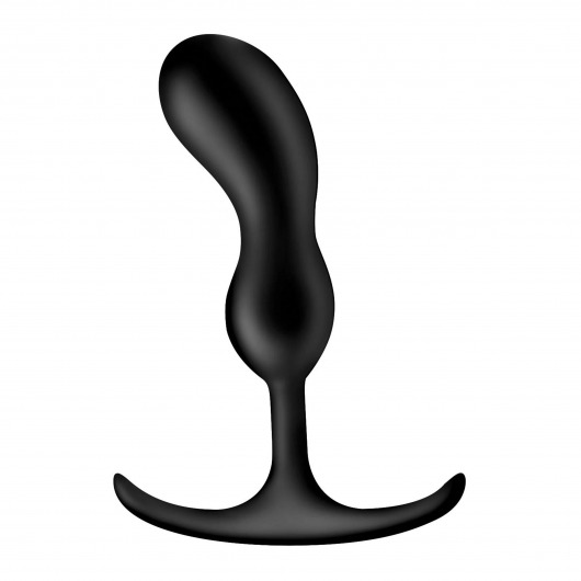 Черный массажер простаты с утяжелителями Premium Silicone Weighted Prostate Plug Medium - 16,3 см. - XR Brands - в Абакане купить с доставкой