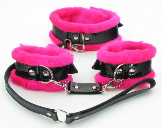 Набор с розовым мехом BDSM Light - БДСМ Арсенал - купить с доставкой в Абакане