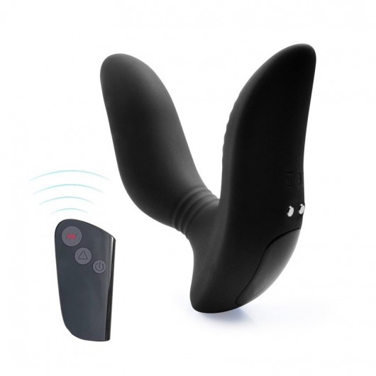 Черный вибромассажер простаты 3,5’’ Remote Control Curve P-spot Massager - 12 см. - Erokay - в Абакане купить с доставкой