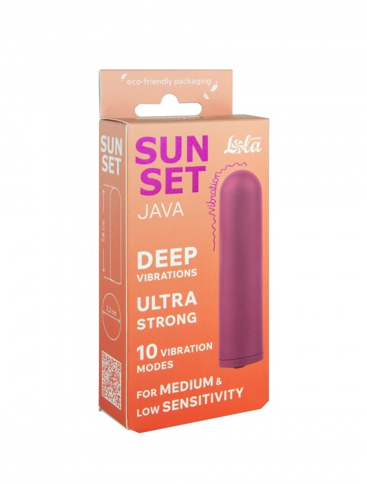 Сливовая вибропуля Java - 7,8 см. - Lola Games