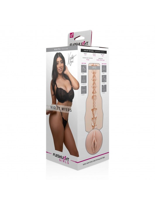 Мастурбатор-вагина Fleshlight Girls - Violet Myers Waifu - Fleshlight - в Абакане купить с доставкой