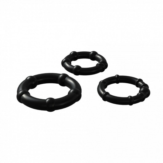 Набор из 3 черных эрекционных колец Babooom Ring Set - Adrien Lastic - в Абакане купить с доставкой