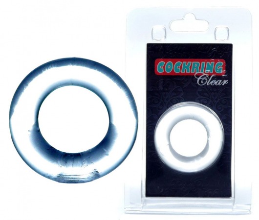 Прозрачное эрекционное кольцо без рельефа - Boys of Toys - в Абакане купить с доставкой