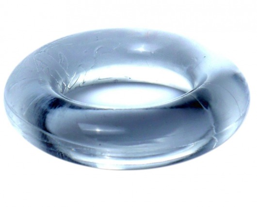 Прозрачное эрекционное кольцо без рельефа - Boys of Toys - в Абакане купить с доставкой