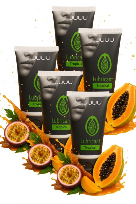 Набор из 5 съедобных лубрикантов JUJU со вкусом тропических фруктов - JuJu - купить с доставкой в Абакане