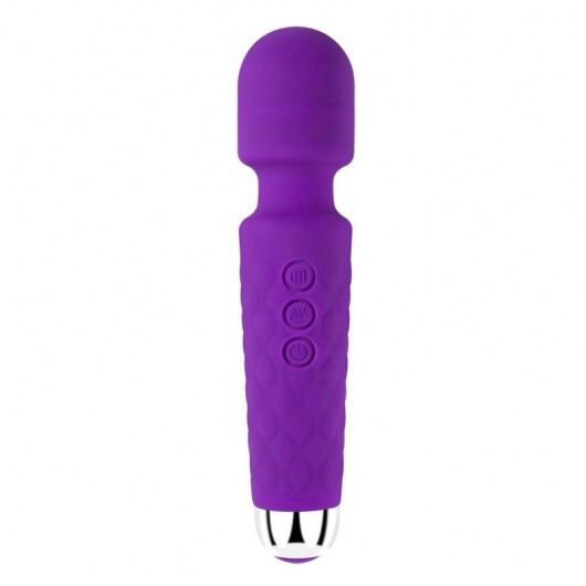 Фиолетовый силиконовый wand-вибратор - 20 см. - Secwell