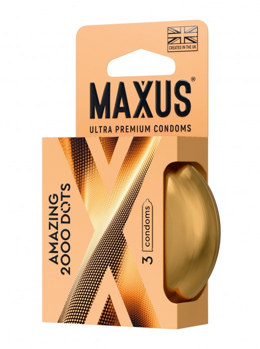 Точечные презервативы MAXUS 2000 Amazing Dots с железным кейсом - 3 шт. - Maxus - купить с доставкой в Абакане
