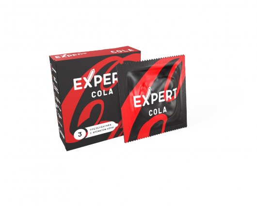 Презервативы с ароматом колы Expert Cola - 3 шт. - Expert - купить с доставкой в Абакане