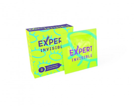 Ультратонкие презервативы Expert Invisible - 3 шт. - Expert - купить с доставкой в Абакане