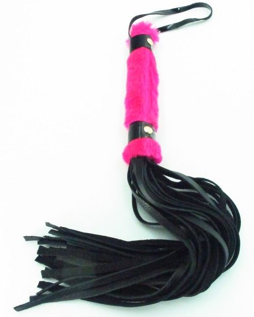 Нежная плеть с розовым мехом BDSM Light - 43 см. - БДСМ Арсенал - купить с доставкой в Абакане