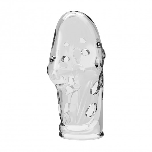 Прозрачная насадка на пенис Booker - 8 см. - Baile - в Абакане купить с доставкой