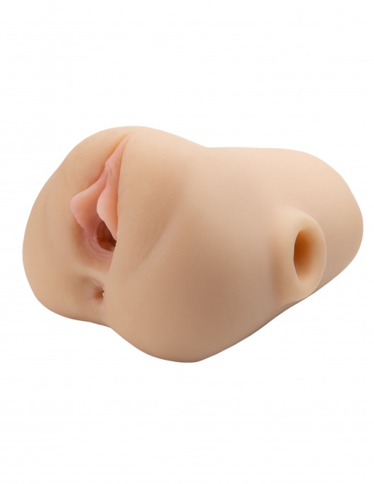 Телесный мастурбатор с вибрацией Double Pounder Vibrating Squeeze Stroker - Pipedream - в Абакане купить с доставкой