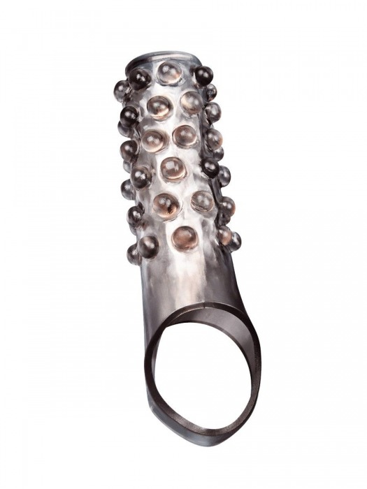 Дымчатая насадка на пенис с выпуклостями - 11 см. - Sex Expert - в Абакане купить с доставкой