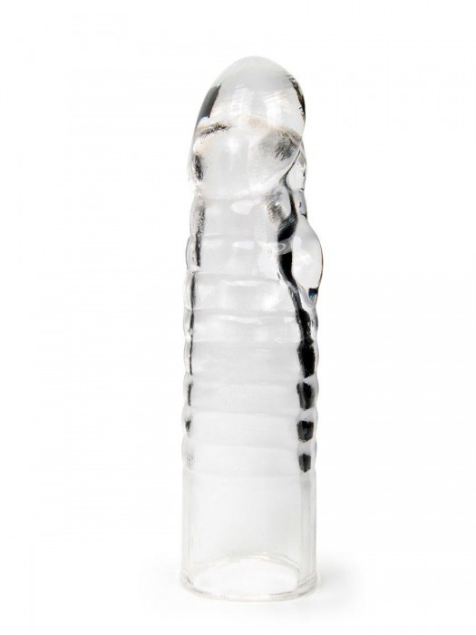 Прозрачная закрытая насадка на член - 15 см. - Sex Expert - в Абакане купить с доставкой