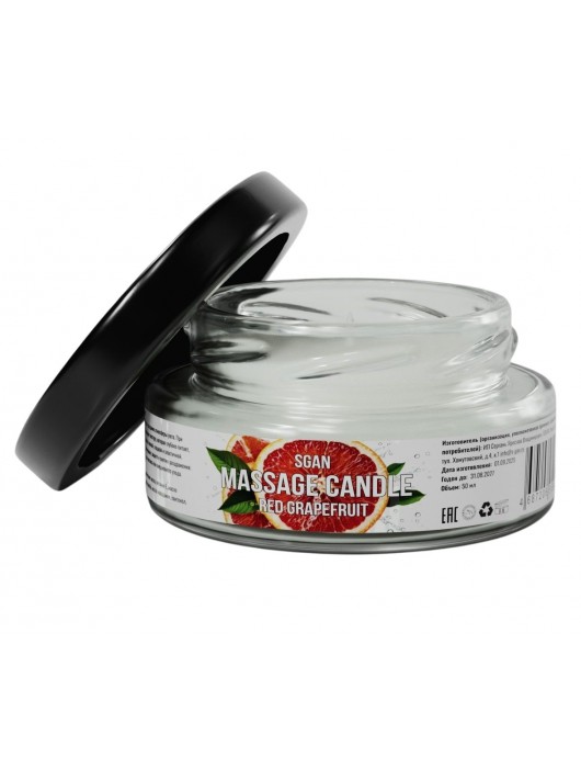 Массажная свеча «Красный грейпфрут» - 50 мл. - SGAN - купить с доставкой в Абакане