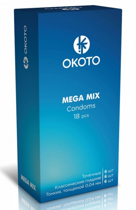 Презервативы OKOTO Mega Mix - 18 шт. - Sitabella - купить с доставкой в Абакане