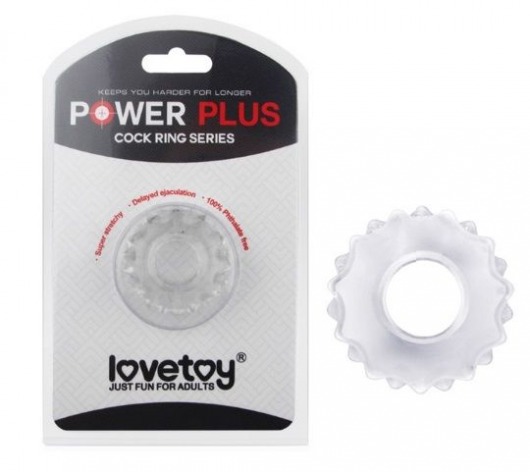 Прозрачное эрекционное кольцо Power Plus - Lovetoy - в Абакане купить с доставкой