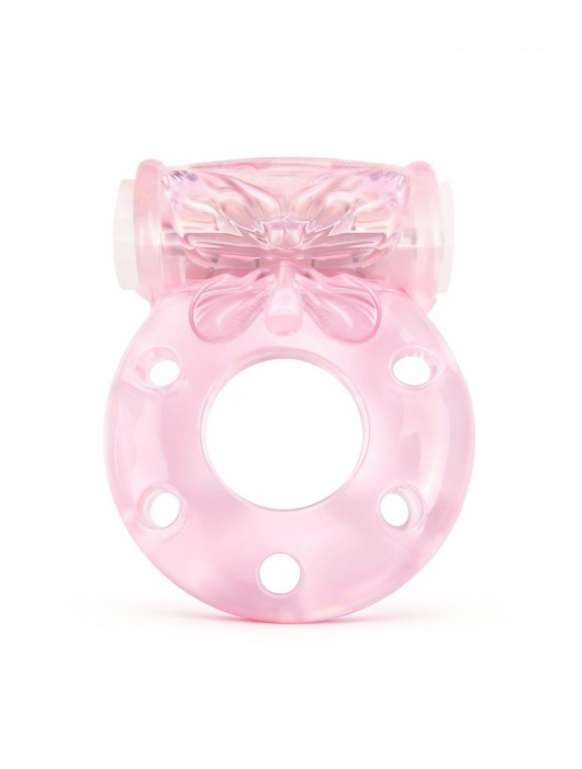 Розовое эрекционное виброкольцо с бабочкой - 1137 - в Абакане купить с доставкой